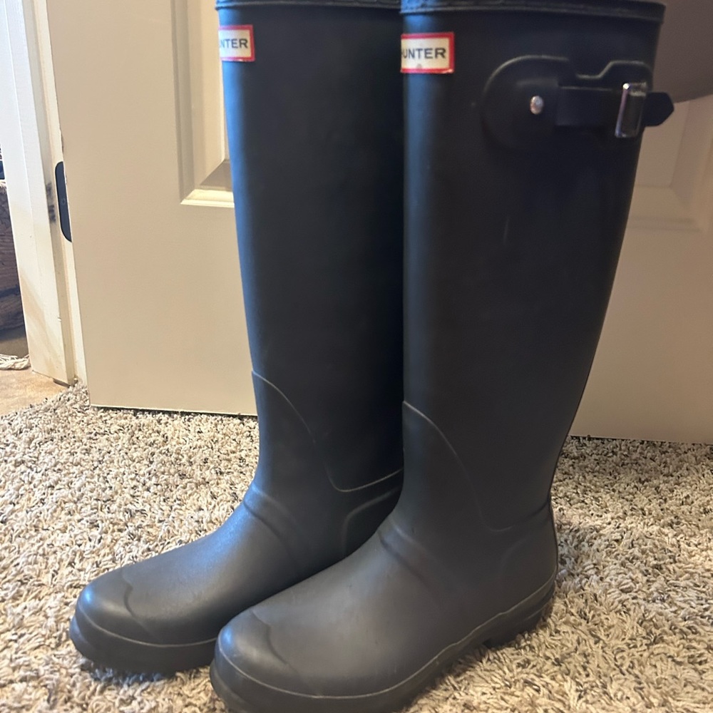 Hunter Rain Boots-Matte Navy